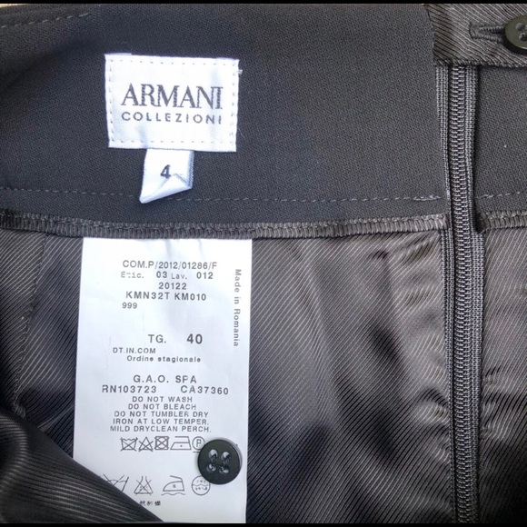 Armani Collezioni skirt size 4 black pencil - Picture 3 of 7